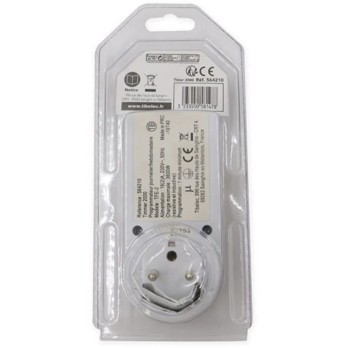 TIBELEC Programmateur digital journalier et hebdomadaire