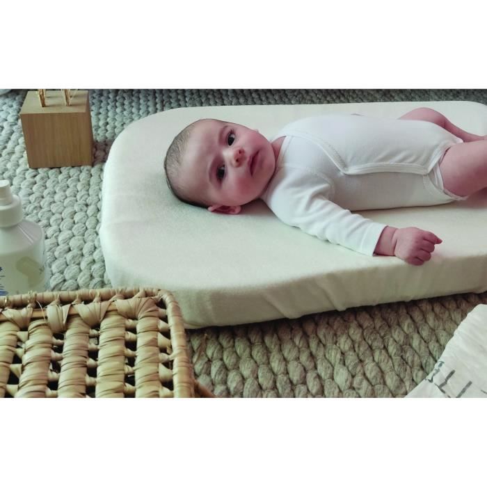 Housse de matelas a langer TINEO viscose de bambou