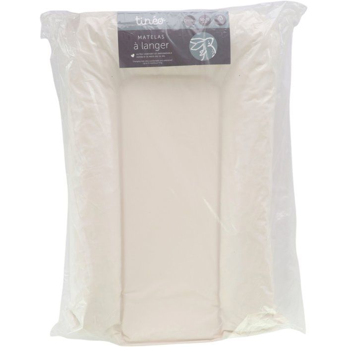 Matelas a langer - TINEO - FLOCONS - PVC - Ecru