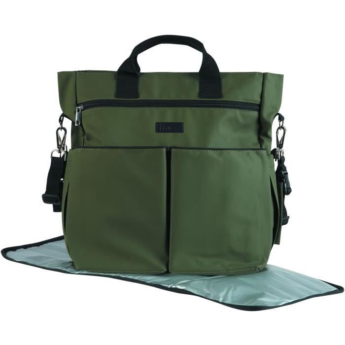 Sac a langer - TINEO - Daily - ImpermÈable - Kaki - Grande capacitÈ de rangement