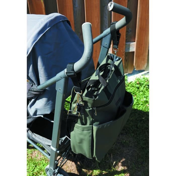 Sac a langer - TINEO - Daily - ImpermÈable - Kaki - Grande capacitÈ de rangement