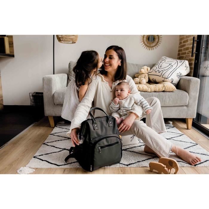 Sac a langer TINEO CLASSIQUE - Forme Sac a dos - ImpermÈable - Noir