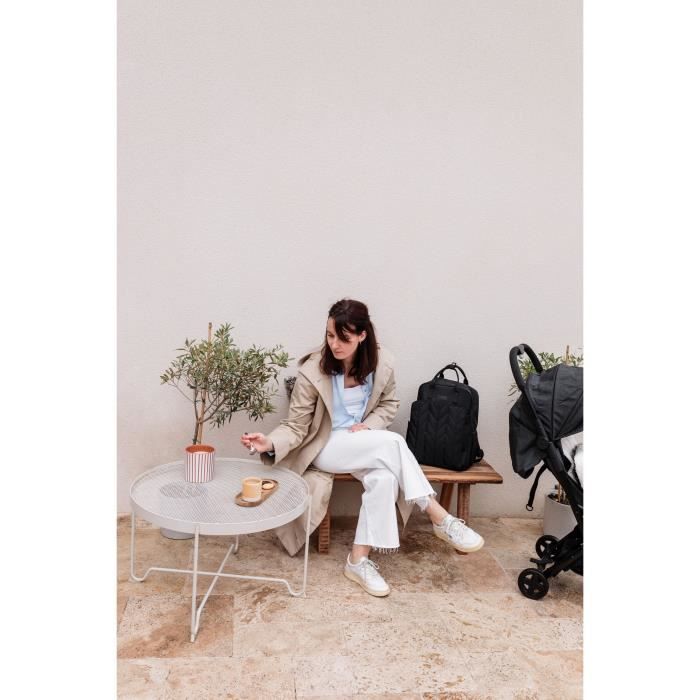 Sac a langer - TINEO- Forme sac a dos - MatelassÈ - Noir