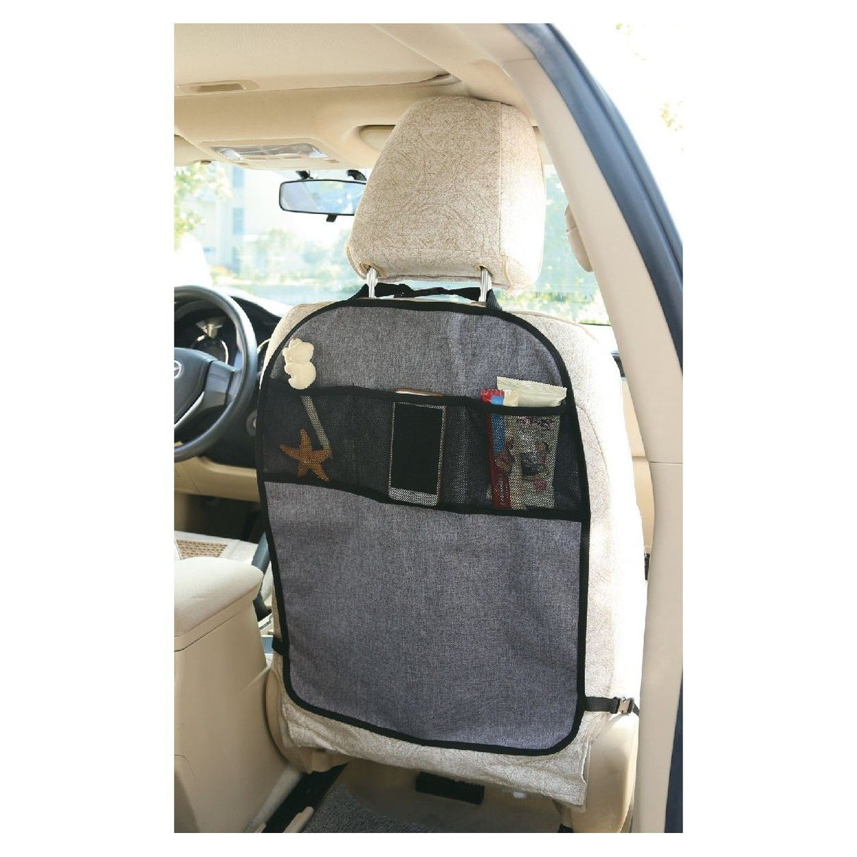 Protection De Siege Voiture TINEO Pour BÈbÈ - Filet De Rangement - Fixation Universelle - 61x45cm