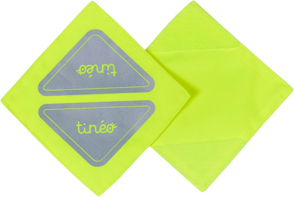 Patchs réfléchissants - TINEO - Fixation a scratch - Jaune fluo