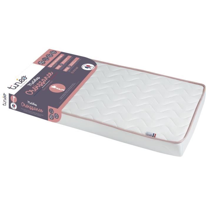 Matelas TINEO CROISSANCE - Evolutif - 2 faces de soutien : Ferme et Souple - 60x120x12 cm