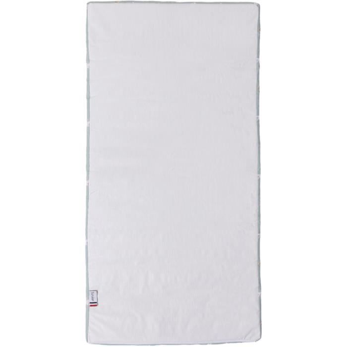 Matelas nomade Over the sea - 120 x 60 x 4 cm - Bleu - TINEO