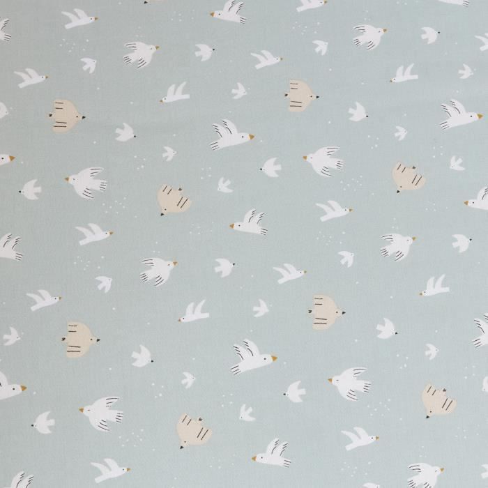 Matelas nomade Over the sea - 120 x 60 x 4 cm - Bleu - TINEO