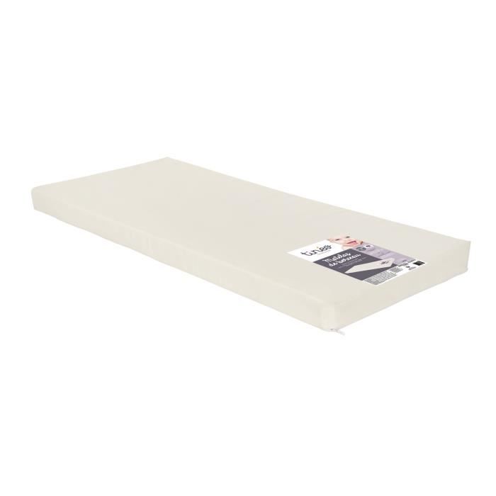 Matelas de berceau TINEO 80cmx40x5cm - Déhoussable - Fabriqué En France - Sans Traitement