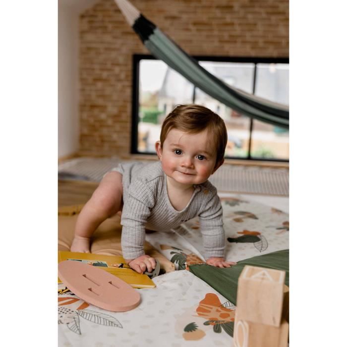 Tapis d'éveil Malin TINEO AMAZONIE 3en1 - Tapis évolutif multifonction - 120x120 cm