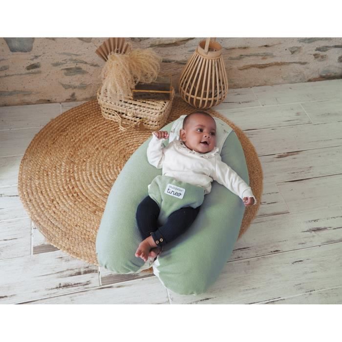 Coussin De Grossesse et D'allaitement TINEO 3 En 1 Multirelax Èponge vert