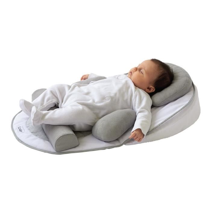 Cocon De Sommeil Bébé TINEO - Cale Bébé - Plan Incliné 10° - Évolutif - Ajustable - Amovible - 0-3 mois - Cale Tete Bébé - 58x40cm