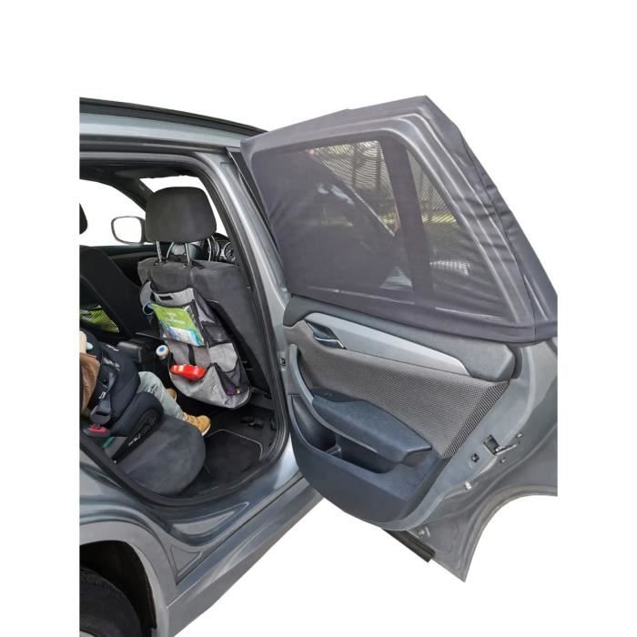 Pare soleil Voiture BÈbÈ TINEO - 2 Housses Chaussettes - Ombrage 80% - Protection Chaleur - UV - Universelle - 50x80cm-80x110cm Noir