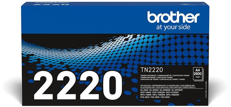 Cartouche de toner Brother TN-2220 Noir haute capacité - 2600 pages - Compatible HL-2240/2240D/2250DN/2270DW