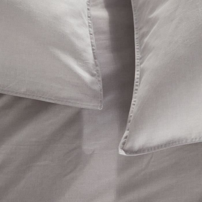 Housse de couette - TODAY - CHARME - Chambray - Gris clair Constance - 240 x 220 cm