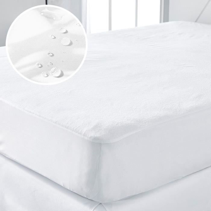 Protege matelas imperméable - TODAY - Essential- 160 x 200 cm - Synthétique - Bonnet 25 cm