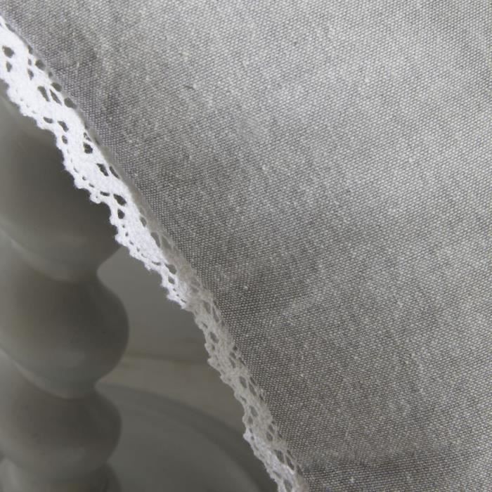 Coussin - TODAY - CHARME - Chambray x Dentelle Capucine - 40 x 40 cm