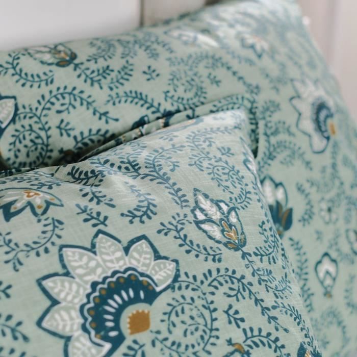 Parure de lit 220 x 240cm - TODAY - Sunshine - 100% Coton - Bleu - Autres motifs