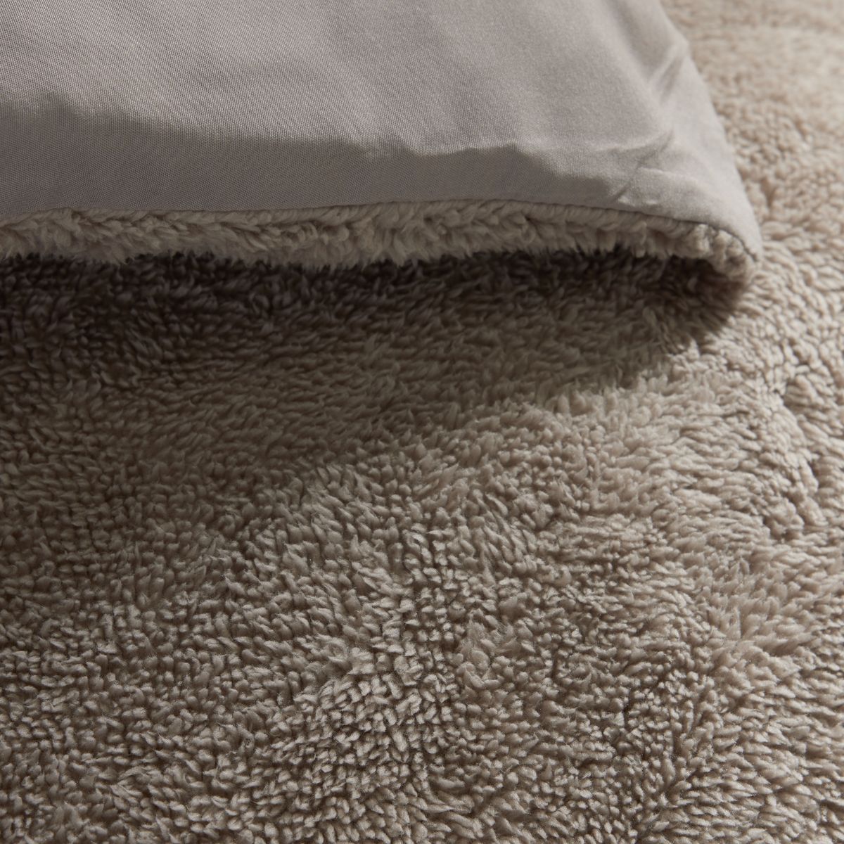 Parure de lit - TODAY - Teddy - 2 personnes - 220 x 240 cm - Beige uni
