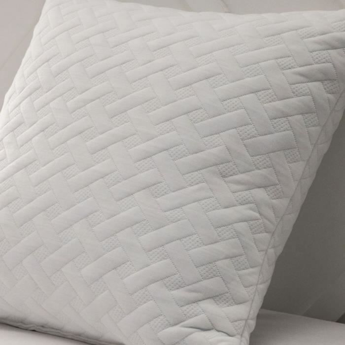 Lot de 2 oreillers a mémoire de forme 60x60 cm