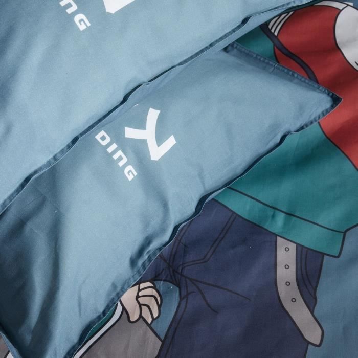 Parure de lit - TODAY - JAVA - 2 personnes - 240x220 cm - Coton - Imprimé Japan - Bleu