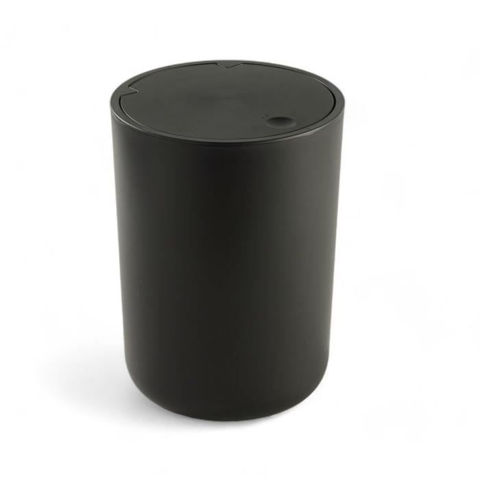 Poubelle de SDB - TODAY - UTILITY - 8,5 L - Ø 21 x x H 29 cm - Polypropylene - Black