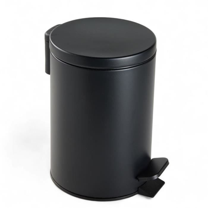 Poubelle de SDB - TODAY - UTILITY - 3 L - Ř 17 x x H 25 cm - Polypropylene - Soft Black