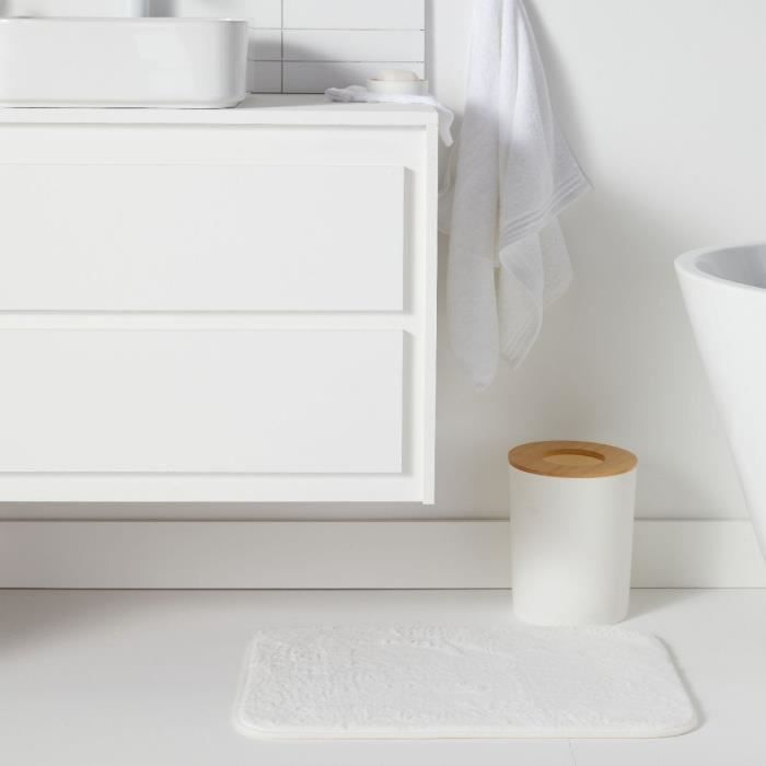 Lot de 6 acc SDB - TODAY - UTILITY - Dist savon, gobelet, porte-brosse a dents, porte savon, brosse WC, poubelle - White