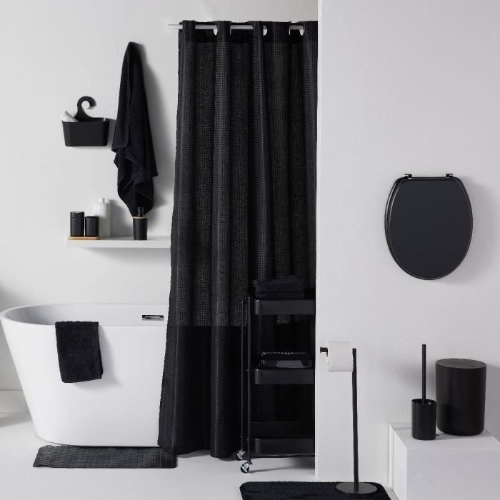 Tapis anti-dérapant baignoire ou douche - TODAY - UTILITY - 50 x 50 cm - Carré - Black