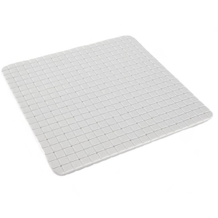 Tapis anti-dérapant baignoire ou douche - TODAY - UTILITY - 50 x 50 cm - Carré - White