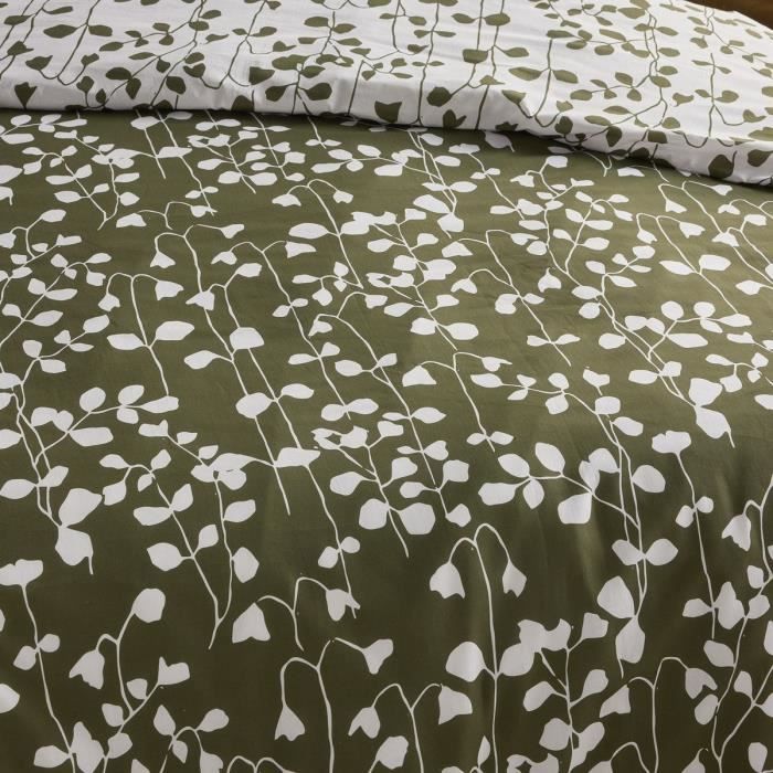 Parure de lit - TODAY Crazy - Imprimé Floral - 2 personnes - 220 x 240 cm - Vert