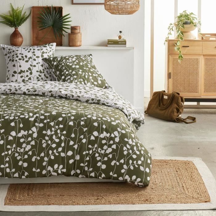 Parure de lit - TODAY Crazy - Imprimé Floral - 2 personnes - 220 x 240 cm - Vert