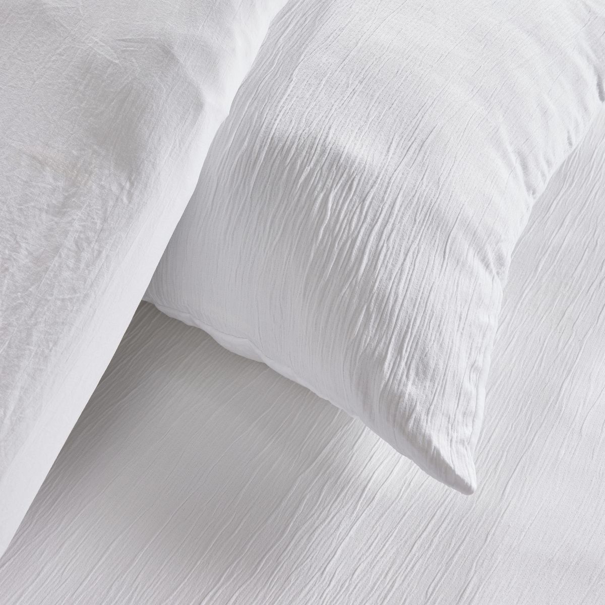 Parure de lit - TODAY - Essential - 2 personnes - 220 x 240 cm - Effet crépon blanc