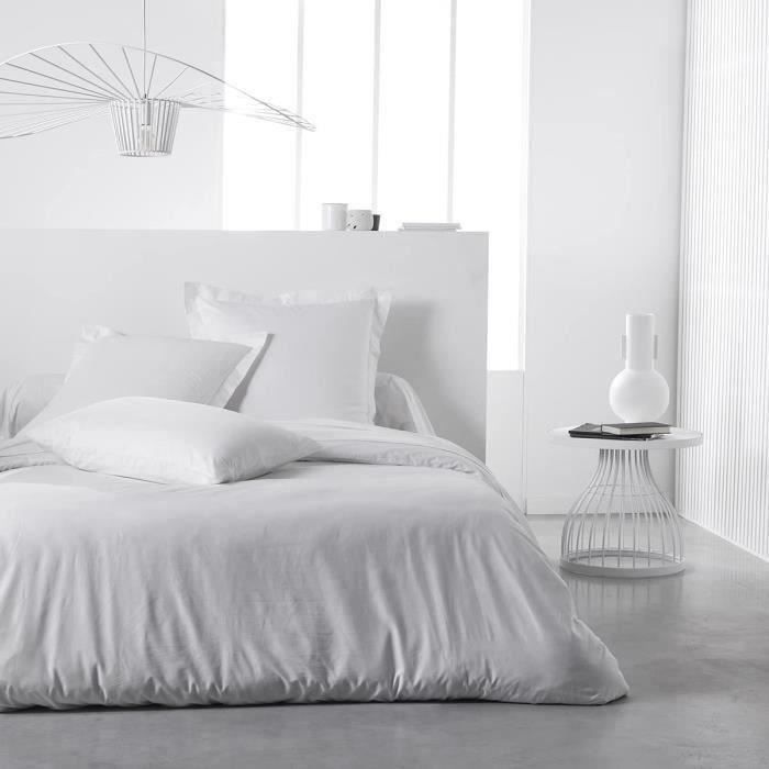 Taie d'oreiller TODAY Essential - 63 x 63+5 cm - 100% Coton uni - Craie