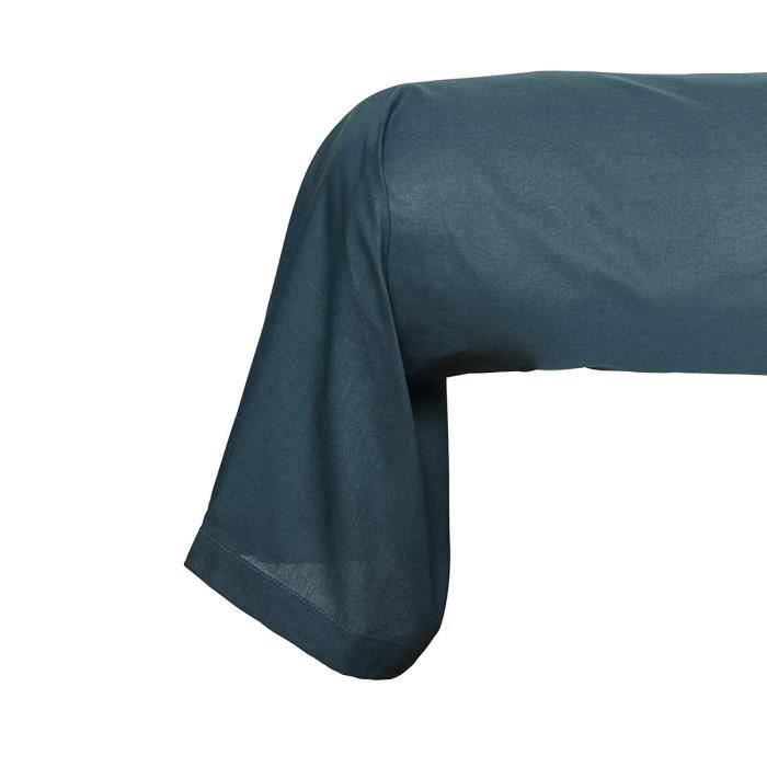 Taie de traversin TODAY Essential - 45 x 185 cm - 100% Coton uni - Paon