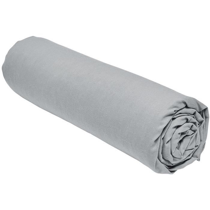 Drap housse - TODAY - 160 x 200 cm + 30 cm - Coton - Organic Acier