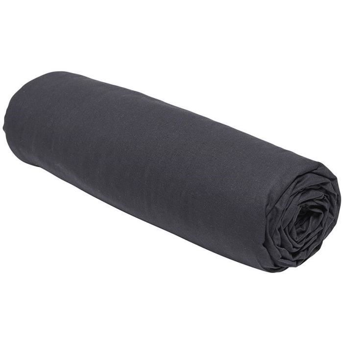 Drap housse - TODAY - 180 x 200 cm + 30 cm - Coton - Organic Fusain