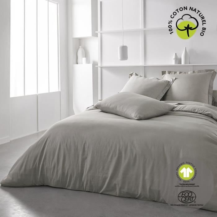 Taie d'oreiller - TODAY - 63 x 63 cm + 5 cm - Coton - Organic Dune