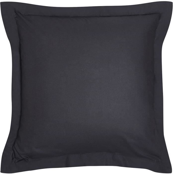 Taie d'oreiller - TODAY - 63 x 63 cm - Coton bio - Certifié oeko-Tex - Volant 5 cm