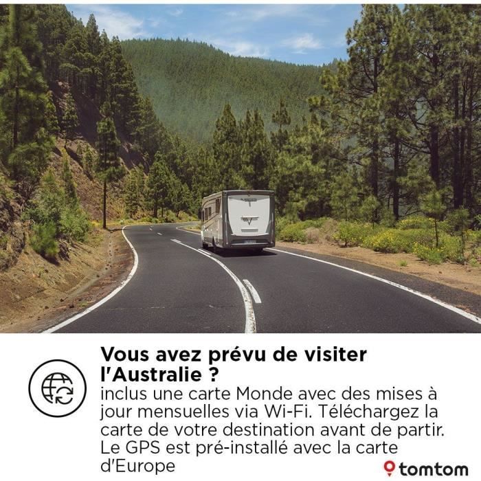 TomTom - GO Camper Max 2eme génération - GPS Camping-car, caravanes et voiture - 7 pouces - Points d'intérets dédiés - Carte Monde