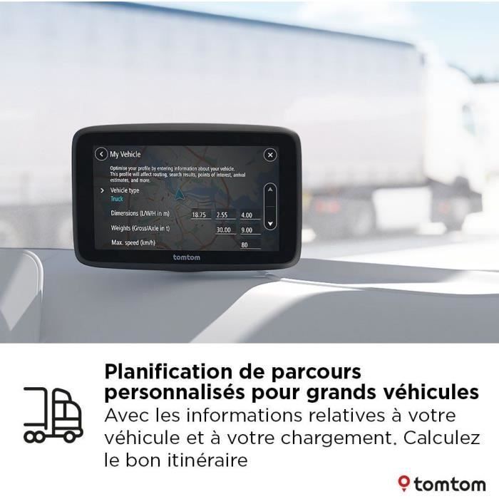 GPS - TOMTOM - GO Professional 6 EU 2eme GÈnÈration - Carte Europe 46, et Infos trafic en Temps rÈel conÁu pour Poids Lourds, Cars,