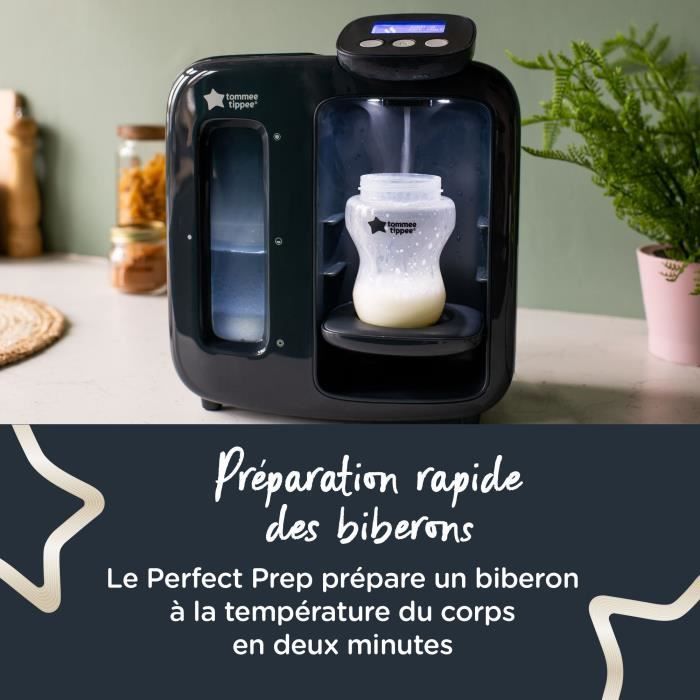 TOMMEE TIPPEE Préparateur biberons rapide, Perfect Prep Day and Night, filtre antibactérien, affichage numérique et nocturne