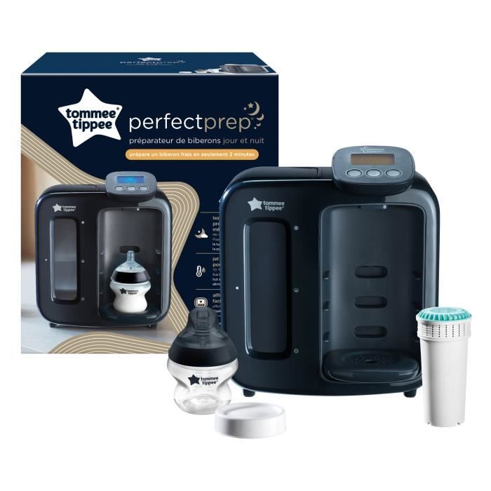 TOMMEE TIPPEE Préparateur biberons rapide, Perfect Prep Day and Night, filtre antibactérien, affichage numérique et nocturne