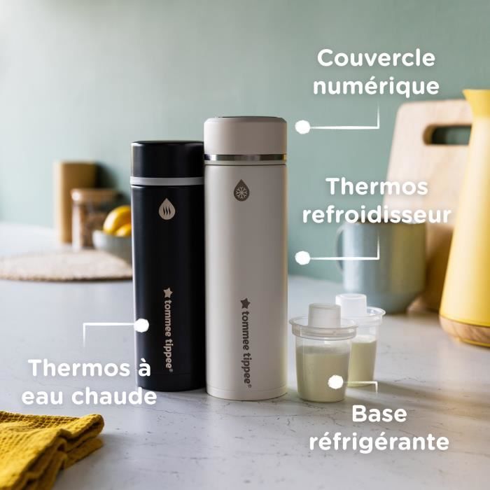 TOMMEE TIPPEE Goprep, kit de prÈparation de biberons en 2 minutes, thermos refroidisseur, Ècran LED