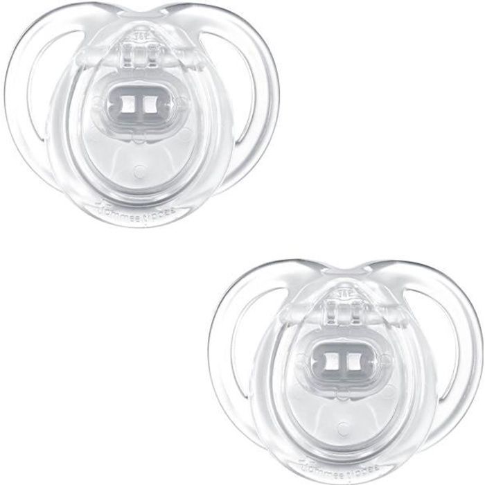 Sucette Tommee Tippee Anytime 0-6m Deux Pandas - Lot de 2 - Silicone - BÈbÈ - Coloris alÈatoire