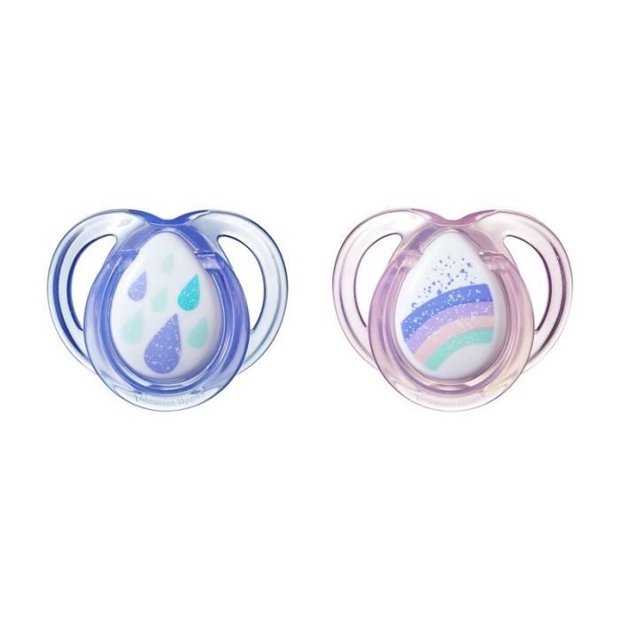 Sucette Tommee Tippee Anytime 0-6m Deux Pandas - Lot de 2 - Silicone - BÈbÈ - Coloris alÈatoire