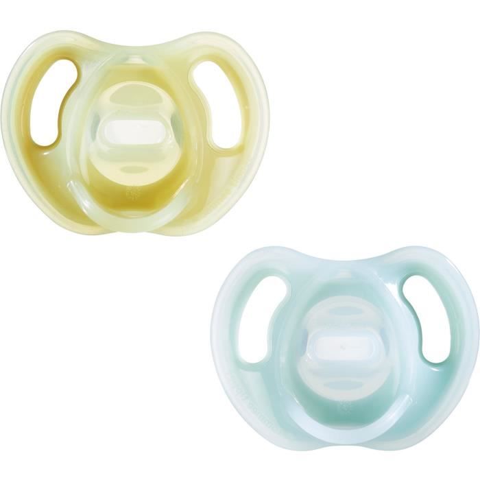 Sucettes - TOMMEE TIPPEE - Ultra-lÈgeres - 6-18 mois - Lot de 2 sucettes monobloc sans BPA