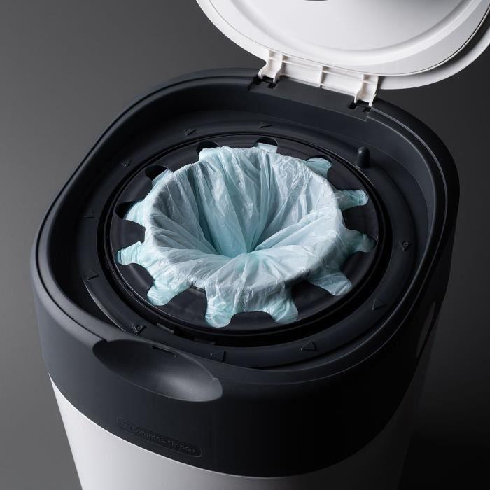 Tommee Tippee - Poubelles a couches - Twist & Click - Anti-Odeurs Anti-Germes - 1 cassette - Film multicouche antibactÈrien - Blanc
