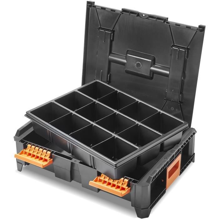 Insert modulable - TOOD - 3 a 12 compartiments - Pour coffret professionnel - Emboîtable - 40x30x7 cm