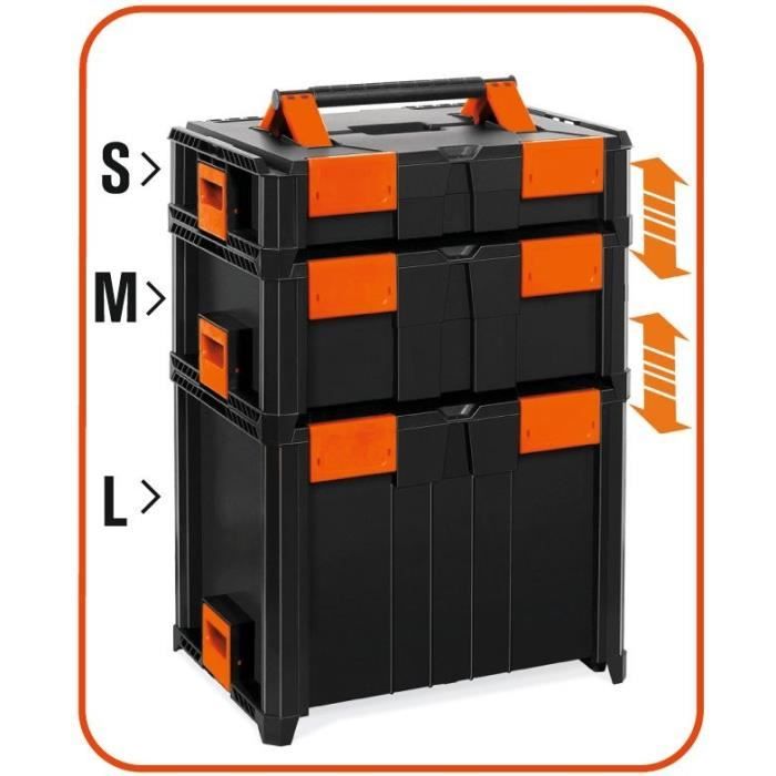 Coffret professionnel - TOOD - Emboîtable - ABS - 46x34x21 cm